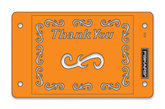 Fiskars CardBoss Stencil Set Thank You