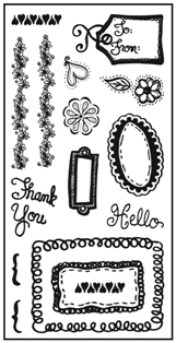 Fiskars Clear Stamps - 4" x 8" - Oodles of Doodles