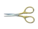 Gingher Lions Tail 3.5"  Embroidery Scissors Gold Plated