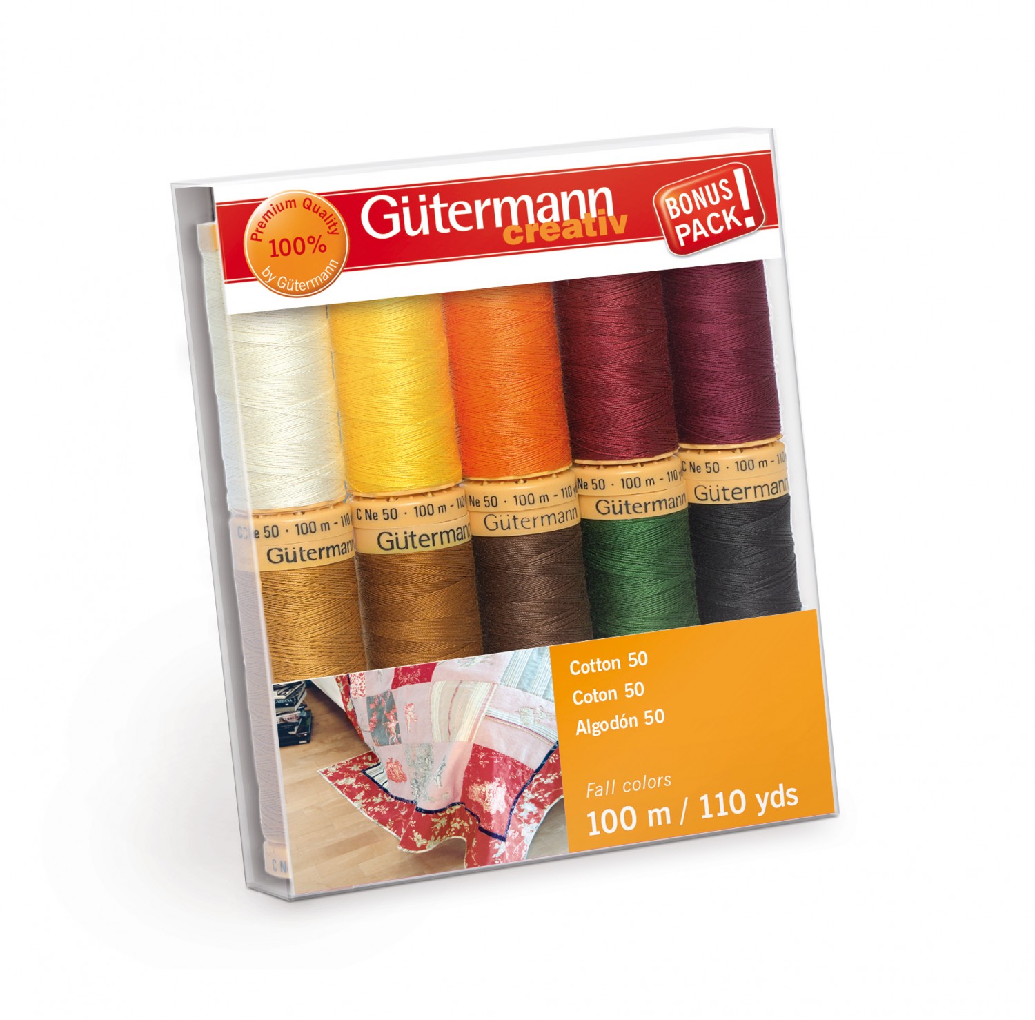 GutermannCotton 50 10 spools 10 Colors 100m Fall