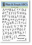 HOTP Acrylic Stamps - Plain & Simple ABC's