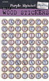 HOTP Die Cut Wood Stickers - Pink & Lavender Wood Alpha Tile Stickers