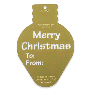 Heritage Handcrafts Brass Stencils - Christmas Bulb To & From