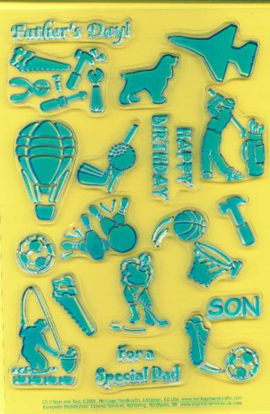 Heritage Handcrafts Clear Stamps - Boys & Toys