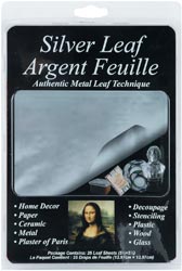 Houston Art Silver Leafing Sheets - Silver - 25/Pkg