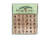 Image Tree Rubber Stamp Alphabet Set - Antique Typewriter