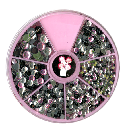 Imaginisce I-Rock Hot Rocks Compact 2.3mm-6mm Pink/Black/Clear