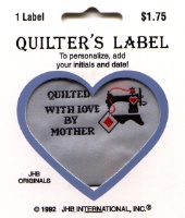 JHB Quilter's Label Quilted with Love by Mother