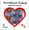 JHB Sweetheart Labels 2 pc Made with Love By Mom