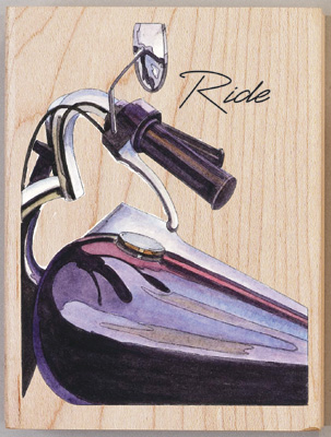 Janlynn Rubber Stamp - Ride (Motorcycle)