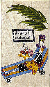 Dolly Mama Domestically Challenged Rubber Stamp