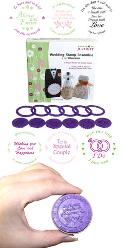 Just Rite Stampers - Do It Yourself - Wedding Stamp Ensemble - 1 5/8"
