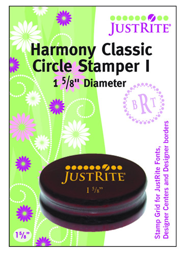 Just Rite Stampers - Do it Yourself - Harmony I/Wood Round Stamper Block - 1 5/8" Round