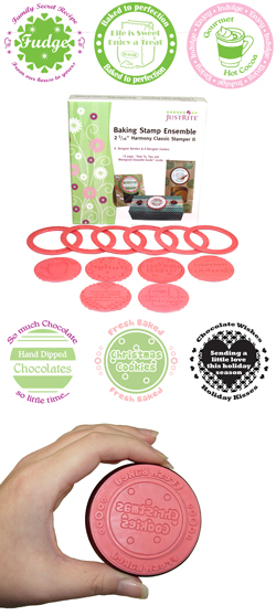 Just Rite Stampers - Baking Stamp Ensemble - 2 5/16" Harmony Classic Stamper II Round