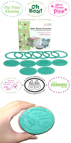 Just Rite Stampers - Do It Yourself - Baby Stamp Ensemble - 2 1/4 x 3 1/16" Oval