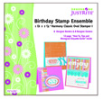 Just Rite Stampers - Birthday Stamp Ensemble - Oval Stamper I