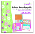 Just Rite Stampers - Birthday Stamp Ensemble - Oval Stamper I