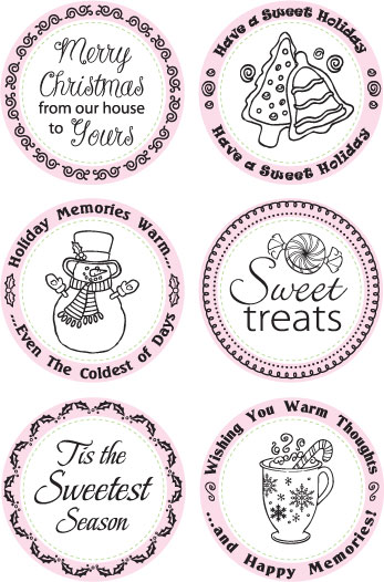 Just Rite Stamps - Do It Yourself - Something Sweet Borders & Centers Round 2-3/8"