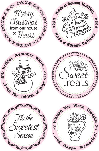 Just Rite Stamps - Do It Yourself - Something Sweet Borders & Centers Round 2-3/8"