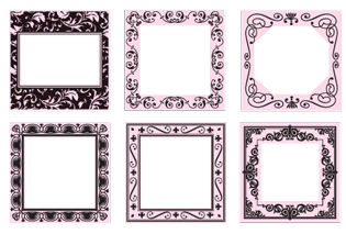 Just Rite Stampers - Do It Yourself - 2" Square Decorative Frames