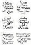 Just Rite Stampers - Do It Yourself - Loving Thoughts Centers 1 5/8" Square & Round
