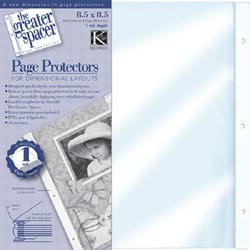 K & Co Page Protector Refill Kit 8.5"x 8.5" Greater Spacer 2mm 10 pc