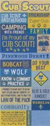 K&Co Boy Scouts Of America Embossed Stickers - Cub Scout Words