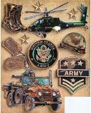 K&Co Military Grand Adhesions Embellishments - Army
