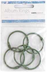 Colored Album Rings Split Metal 1.38" (3.5cm) 5/Pkg - Olive