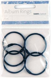 Colored Album Rings Split Metal 1.38" (3.5cm) 5/Pkg - Navy Blue