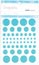 Droplets Stickers 54/Pkg - Aqua