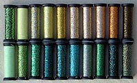 Kreinik Blending Filament Color Stash - Yellow & Green