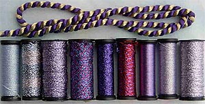 Kreinik Metallic Thread Assortment -Color Effects Collection - Passion (Purple)