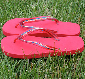 Rainbow Flip Flops