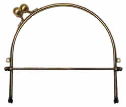 Lacis Purse Frame 6" with Loops for Handle, Removable for Multiple Bags