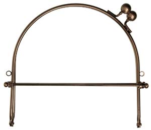 Lacis Purse Frame 10" for Handle, Removable for Multiple Bags - Bronze/Antique Gold