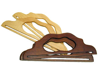 Lacis Wood Purse Frame Handles, Walnut Pair