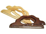 Lacis Wood Purse Frame Handles, Walnut Pair