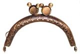 3" Purse Frame, Bronze Mickey Mouse Ears Style