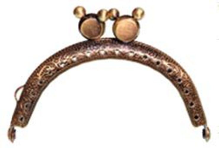 3" Purse Frame, Bronze Mickey Mouse Ears Style