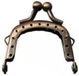 Purse Frame, 1.5" W/ Loops, Bronze