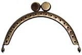 Lacis Purse Frame, 3.4" Without Loops, Antique Gold