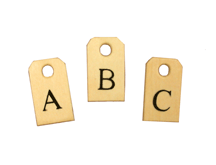 Lara's Painted Wood Alphabet Tags