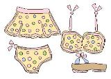 Lasting Impressions Brass Stencil - Polka Dot Bikini