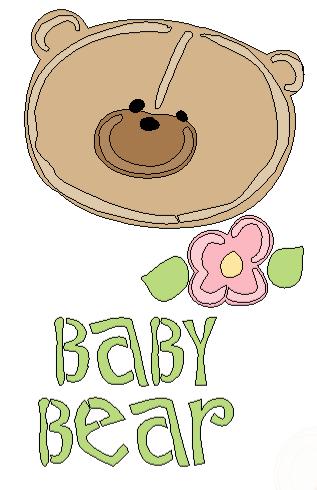 Lasting Impressions Brass Stencil - Baby Bear