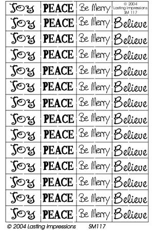 Senti-Metals - Silver Metal - Joy, Peace, Be Merry, Believe