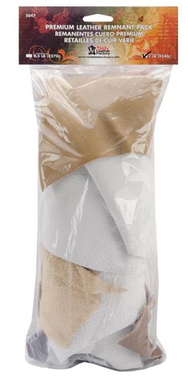 Leather Factory Premium Leather Remnant Pack 1 lb Assorted