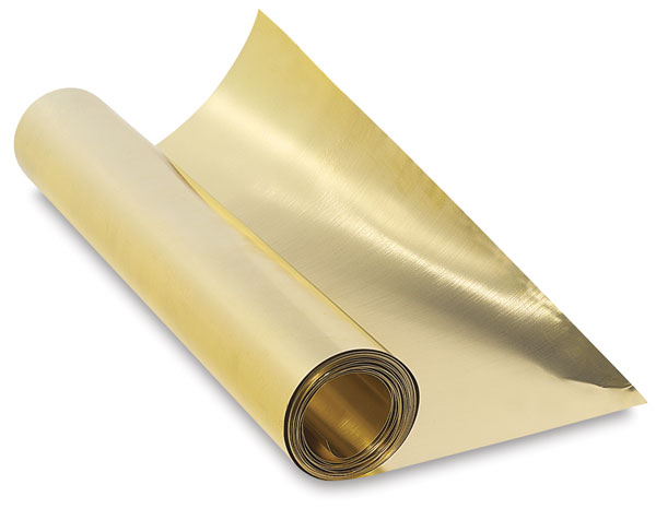 Maid-o'-Metal 36 gauge Tooling Foil 12" x 10' Roll Brass