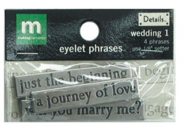 Making Memories Details Eyelet Phrases Wedding 1