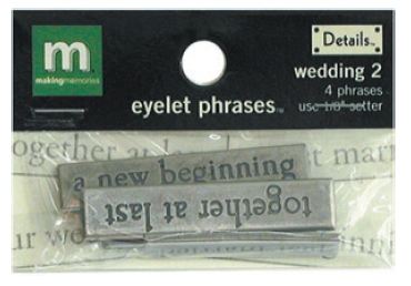 Making Memories Details Eyelet Phrases Wedding 2